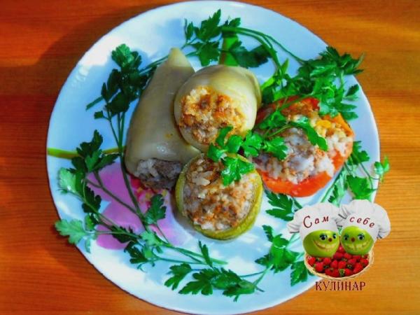 как приготовить фаршированный перец перцы фаршированные мясом и рисом