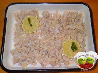 лимон кладем на мясо 