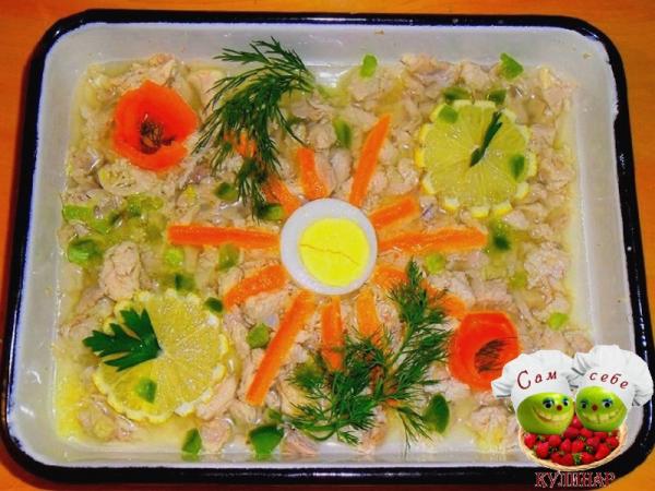 Холодец из курицы - праздничные блюда - рецепты с фото