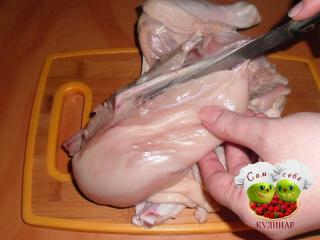 филе отделить от тушки курицы